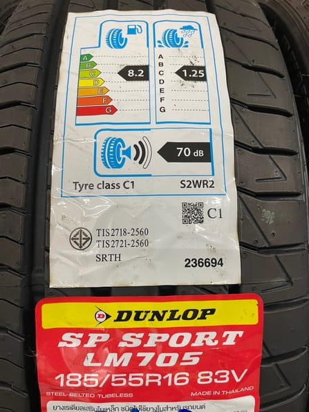 ยางรถยนต์ DUNLOP รุ่น SP SPORT LM705 ขนาด 185/65R14 จำนวน 4 เส้น_6